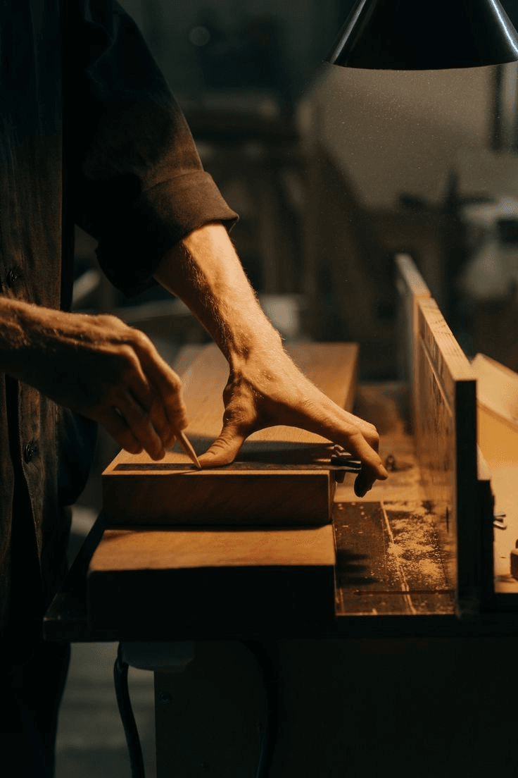 TAKSH artisan working with wood